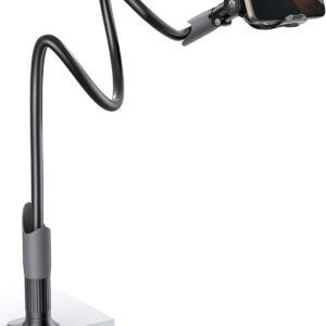 Adjustable Gooseneck Phone Holder – Bedside Clip-On Cell Phone Mount