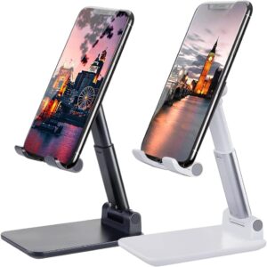 2-Pack Adjustable Phone Stands – Height & Angle Adjustable Desk Holders