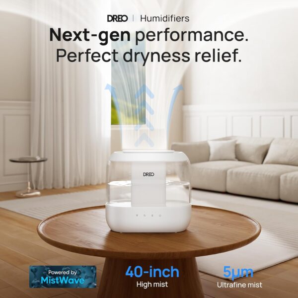 4L Top-Fill Cool Mist Humidifier for Bedroom – 36H Runtime, Ultra-Quiet 28 dB - Image 4