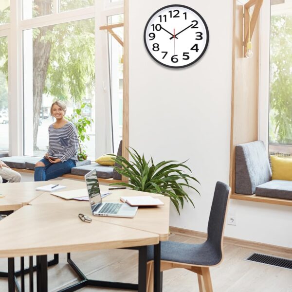 12-Inch Silent Wall Clock – Non-Ticking Design with Large Easy-to-Read Numbers - Image 4