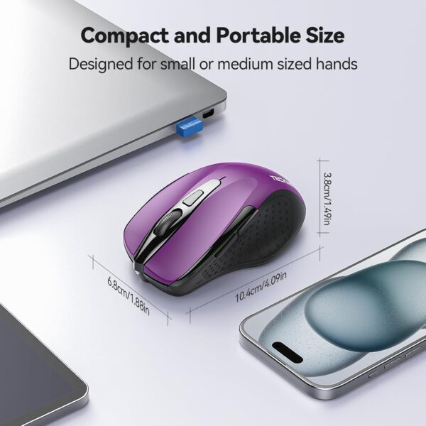2.4G Wireless Ergonomic Optical Mouse – Comfortable Design for Smooth Navigation - Image 4