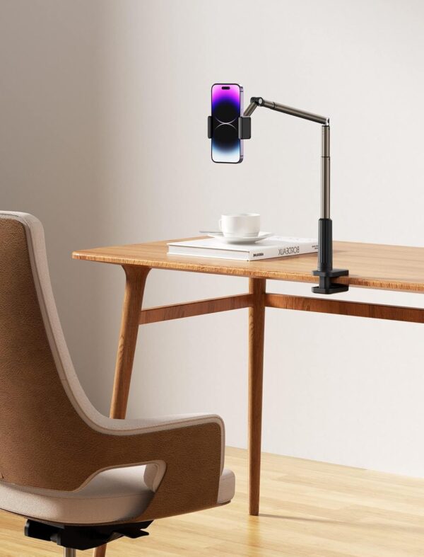 Flexible Gooseneck Phone Holder – 360° Adjustable Desk & Bed Mount, Compatible with iPhone 12–16 - Image 4