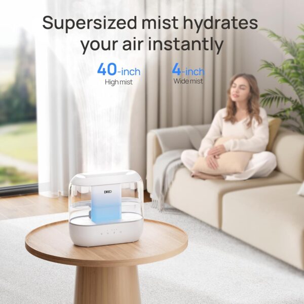 4L Top-Fill Cool Mist Humidifier for Bedroom – 36H Runtime, Ultra-Quiet 28 dB - Image 3