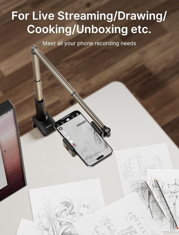 Flexible Gooseneck Phone Holder – 360° Adjustable Desk & Bed Mount, Compatible with iPhone 12–16 - Image 3