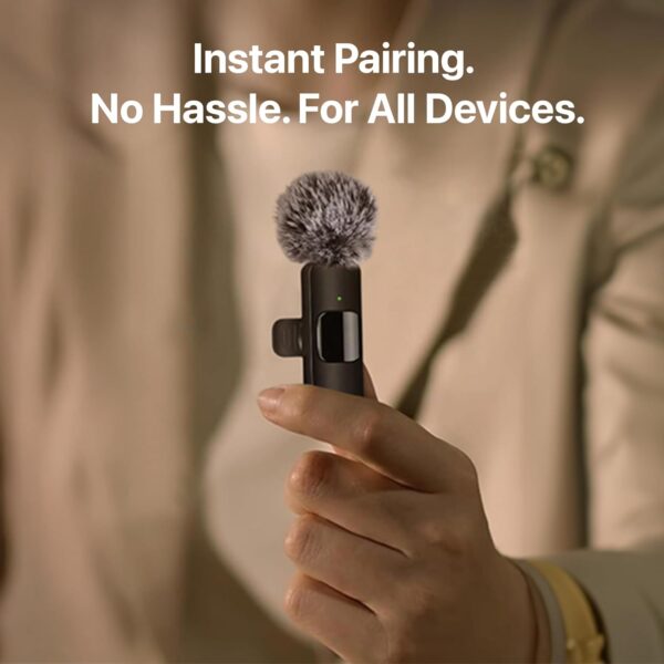 Wireless Lavalier Microphone for iPhone, iPad & Android – Professional Video Recording Mic - Image 2