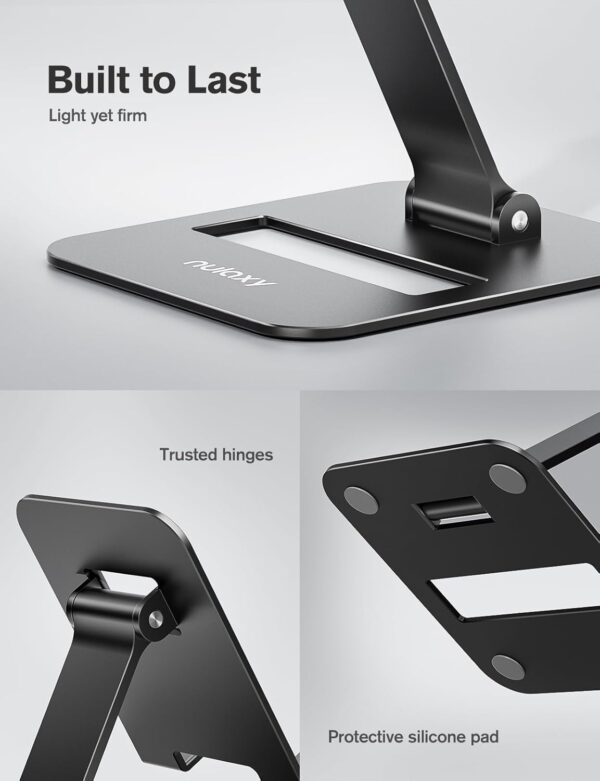 2-Pack Dual Folding Cell Phone Stand – Fully Adjustable Desk Phone Holder - Image 2