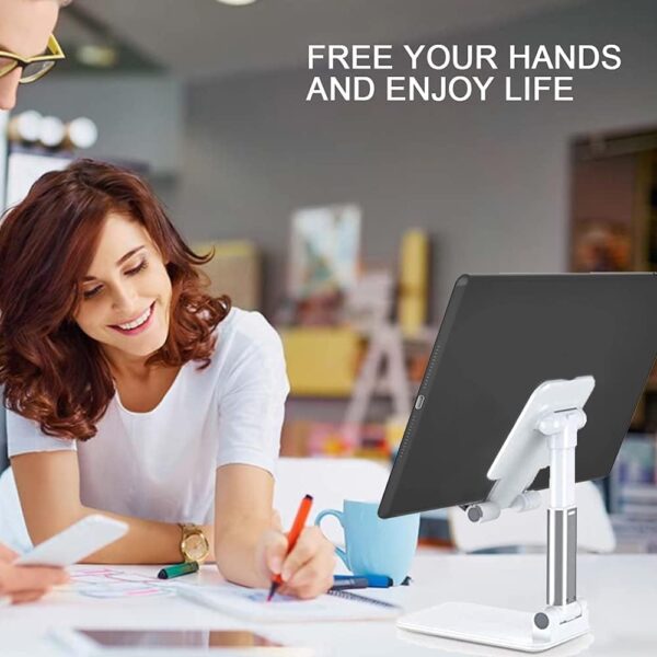 2-Pack Adjustable Phone Stands – Height & Angle Adjustable Desk Holders - Image 2
