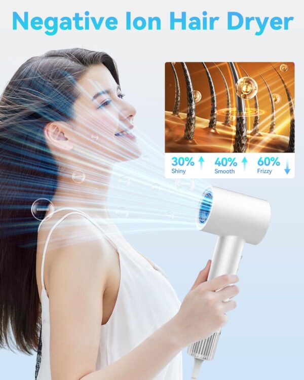 High-Speed Ionic Hair Dryer for Women – 110,000 RPM, 200 Million Negative Ions, Fast Drying - Image 2