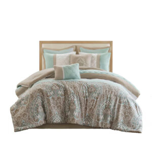 8-Piece Seafoam King Comforter Bedding Set