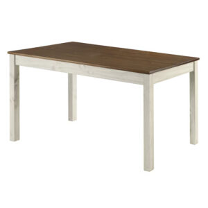 Cottage Distressed White Country Wood Dining Table