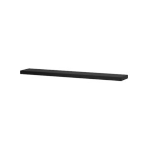 Black Rectangular Floating Shelf, 48-in L x 8-in D