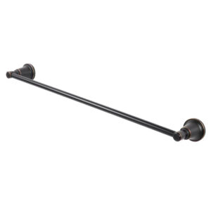 24-Inch Oil-Rubbed Bronze Wall-Mounted Single Towel Bar