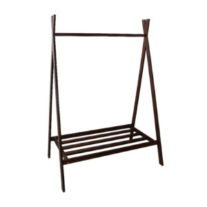 Modern A-Frame 6-Hook Coat Stand in Truffle Brown