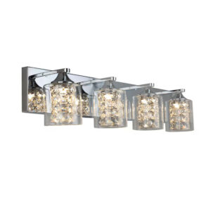 25.98-Inch 4-Light Polished Chrome Integrated LED Modern Bathroom Vanity Light