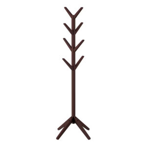 Modern 8-Hook Entryway Hall Tree in Espresso Finish