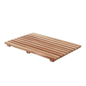 14" x 20" Natural Sanded Teak Wood Shower Mat