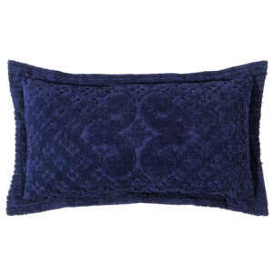 Navy Ashton King Cotton Pillowcase Cover