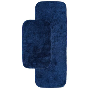 Navy 22" x 60" Nylon Bathroom Rug Set