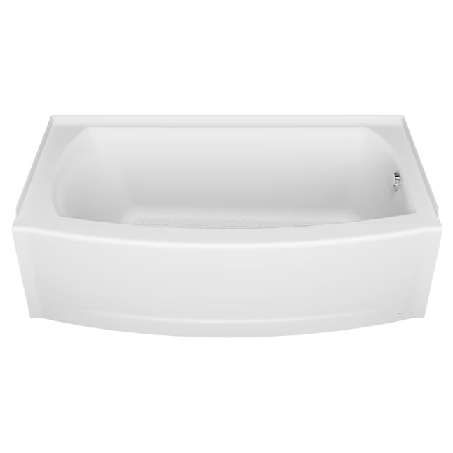 60" x 30" Curved Alcove Bathtub with Right-Hand Drain