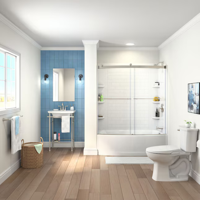 60" x 30" Curved Alcove Bathtub with Right-Hand Drain - Image 3