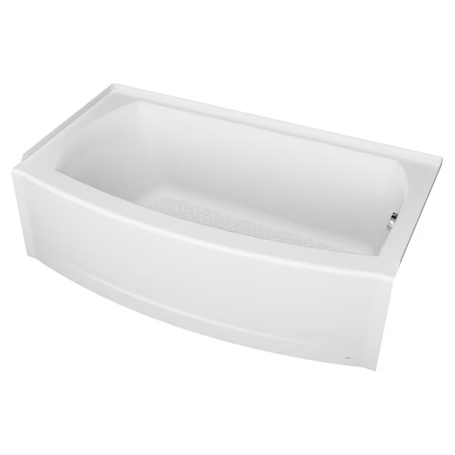 60" x 30" Curved Alcove Bathtub with Right-Hand Drain - Image 4
