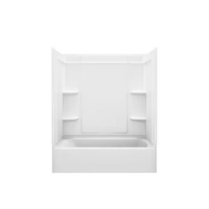 60" x 32" Bathtub and Shower Combo, Right-Hand Drain