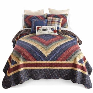 3-Piece King Polyester Quilt Set with Matching Shams