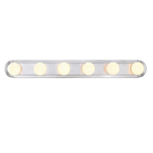 Brushed Nickel 36-Inch 6-Light Wall-Mount Vanity Fixture