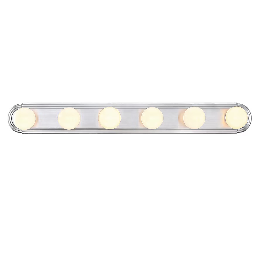 Brushed Nickel 36-Inch 6-Light Wall-Mount Vanity Fixture