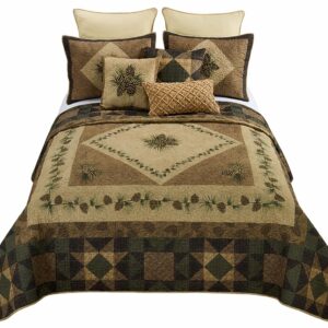 3-Piece King Polyester Quilt Set with Matching Shams