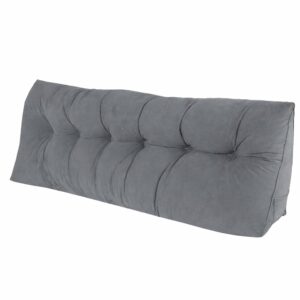 Medium Synthetic Reading Pillow with Triangular Support and Side Pockets