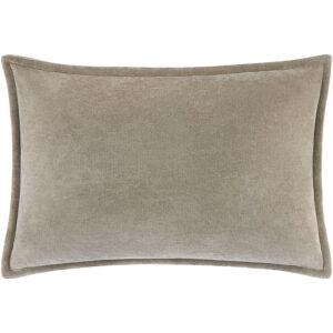 Standard Medium Down Accent Pillow in Taupe with Cotton Cover