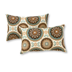 Decorative Geometric Spray Lumbar Pillow Set – Pack of 2