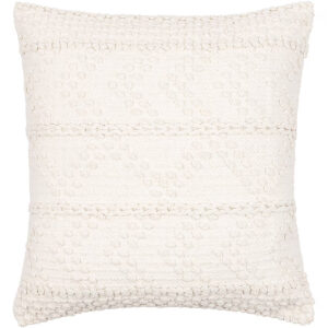 22-Inch Minimalist Cream Decorative Throw Pillow