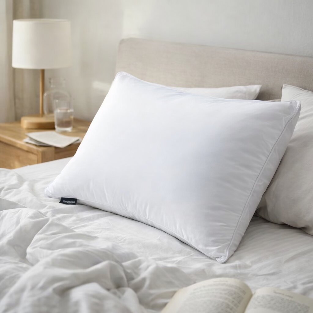 King Firm Down Pillow with Sateen Cotton and Gusset - Image 4