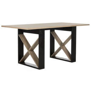 Monty Contemporary Brown Wood Dining Table, 31.5"