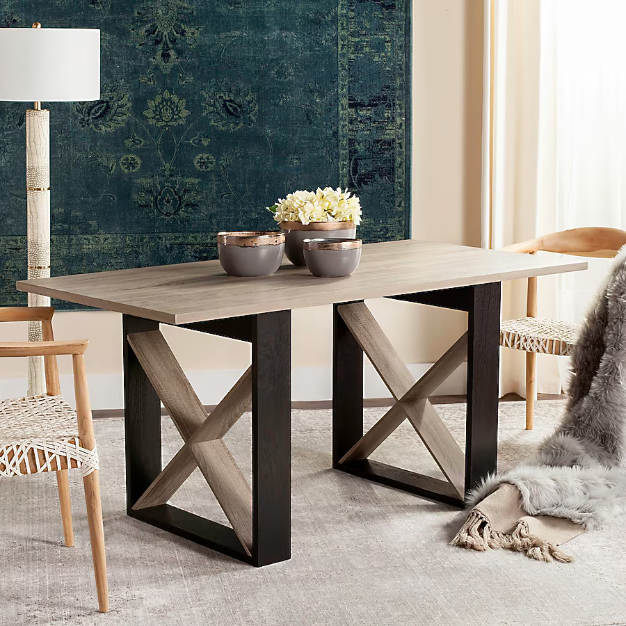 Monty Contemporary Brown Wood Dining Table, 31.5" - Image 2