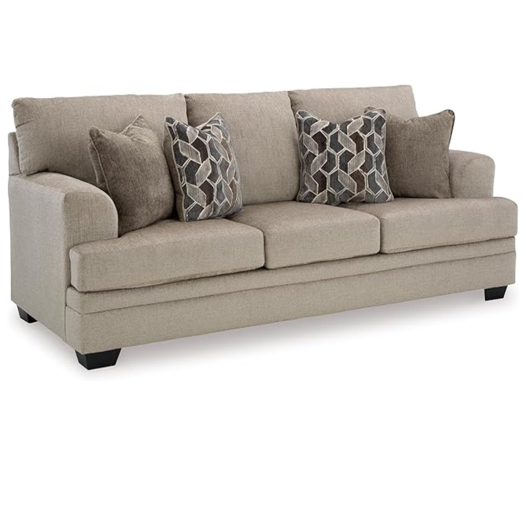 Queen Sofa Sleeper Pull-Out Couch Taupe