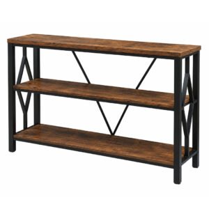 47" Rustic Console Table with 3-Tier Storage